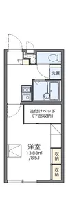 レオパレスシーロムワン【205号室】の間取り