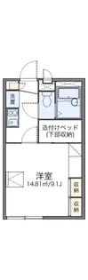 レオパレスコンフォール動橋【104号室】の間取り