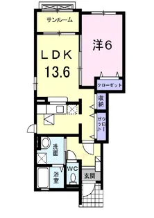 ヴェルデュールⅡ【1階】の間取り