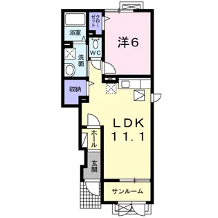 Q ウエストスリー【1階】の間取り