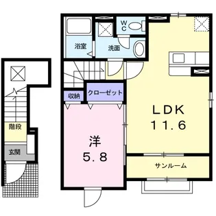 ペルラⅢ【2階】の間取り