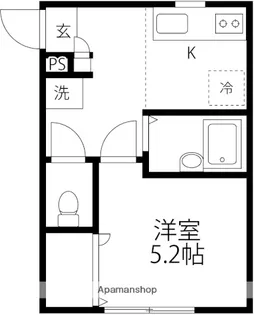 どれみふぁ荘【207号室】の間取り