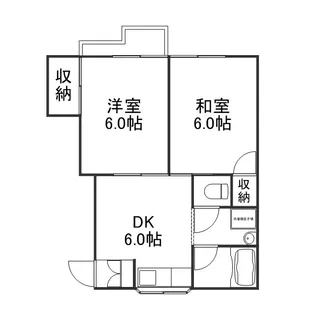 シティハイツ殿町【202号室】の間取り