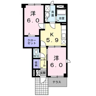 コースマスⅠ【1階】の間取り
