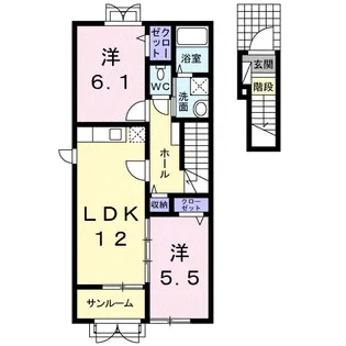 ルーナ・ジェーナ【2階】の間取り