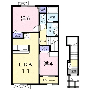 パルテール【2階】の間取り