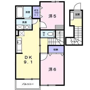 AIRY GARDEN T【2階】の間取り