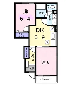 ジョイ・レジデンスⅠ【1階】の間取り