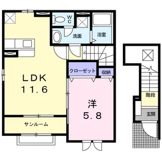ペルラⅠ【2階】の間取り