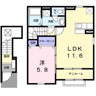 ペルラⅠ【2階】の間取り