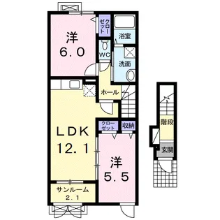 パンダ デュ メゾン【2階】の間取り