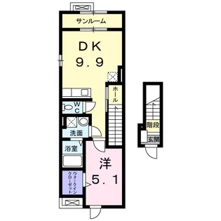 ニューハッピネス Ⅴ【2階】の間取り