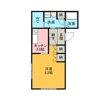 アクアス今江【2階】の間取り