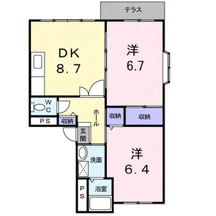 アヴェニール永和【1階】の間取り