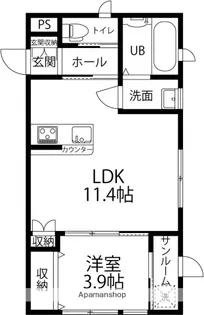 FOLGORE大成【103号室】の間取り