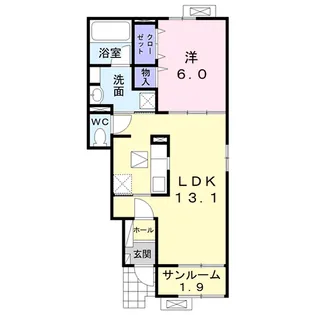 オアシーⅡ【1階】の間取り