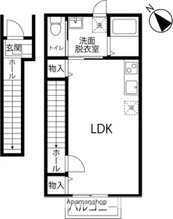 メゾン ド ヴェール【2-D号室】の間取り