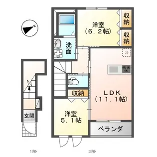 アンベリール【2階】の間取り