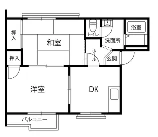 タウニィFⅡ【202号室】の間取り