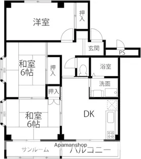 ヴィラ河崎【205号室】の間取り