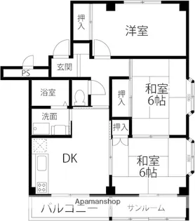 ヴィラ河崎【205号室】の間取り