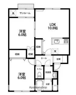 ハイツリベルタ【103号室】の間取り