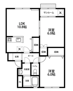 ハイツリベルタ【205号室】の間取り