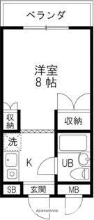パークハイム粟津【407号室】の間取り