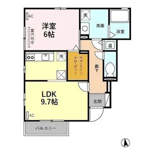 ピースアモール A【1階】の間取り