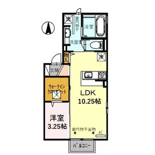 ボクドゥボヌール【1階】の間取り