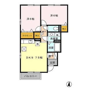 サニーコート・泉台 B【1階】の間取り