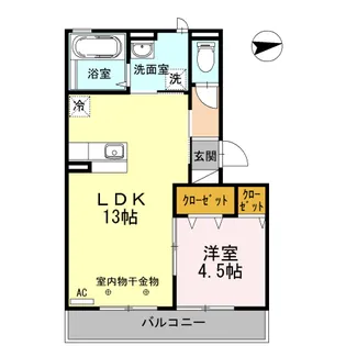 PICCOLO PINO島町(ピッコロ ピーノ) B棟【2階】の間取り