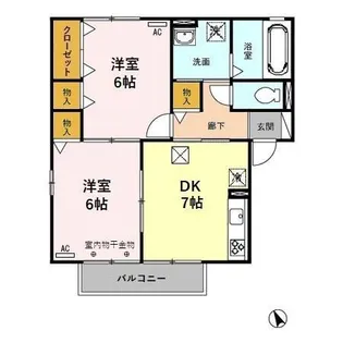 ウィルモア今江 A【1階】の間取り