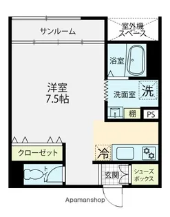 M3 DAIMONJI【201号室】の間取り