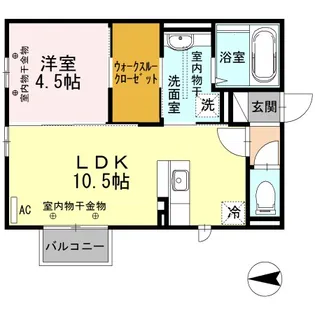 VILLAGRANDEEヴィラグランデ【2階】の間取り