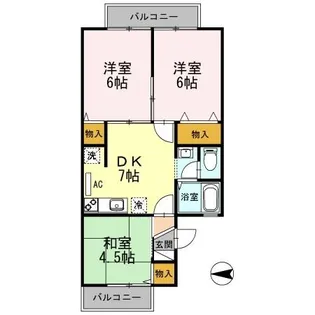 セジュール ポロアⅡ【1階】の間取り