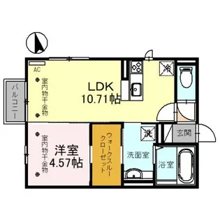 アルカサール加賀【1階】の間取り