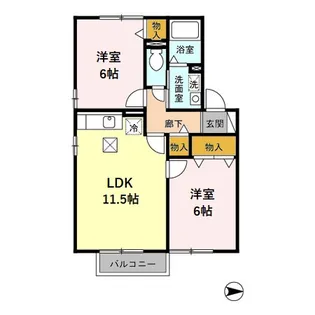 フォンテーヌ【1階】の間取り