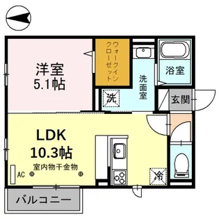 グランカーサ園町【1階】の間取り
