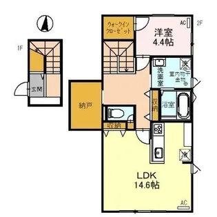 パシフィックヒルズ【2階】の間取り