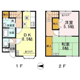 CASA CLAIR(カーサクレール)【102号室】の間取り