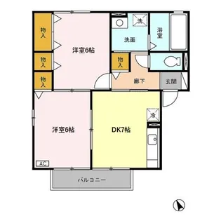 ウィルモア今江 B【1階】の間取り