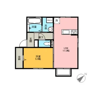 サンセールローザ【1階】の間取り