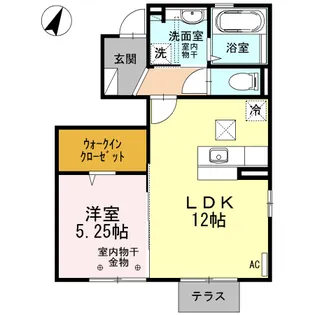 アヴェニールローザ【101号室】の間取り