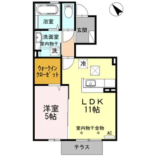 ポルト ボヌール【1階】の間取り