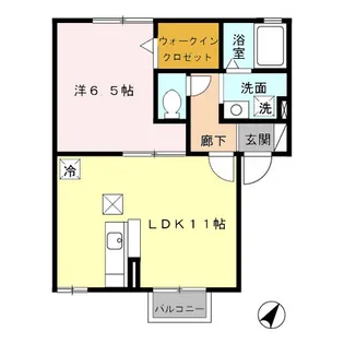 シルクハイツ・デュオ【1階】の間取り