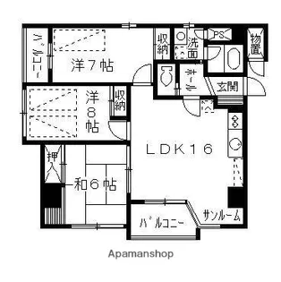 金沢駅西シャンブル18【901号室】の間取り