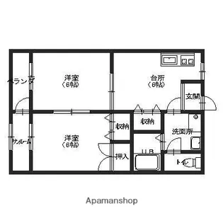 コーポララ【202号室】の間取り