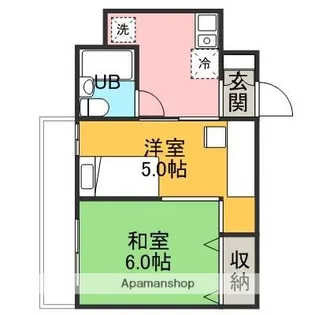 JRF フレシア金沢【501号室】の間取り