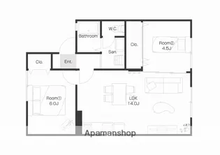 セジュール安村 NO2【101号室】の間取り